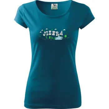 Dámské oblečení Řeka Jizera - Dámské triko Pure - S ( Petrolejová )