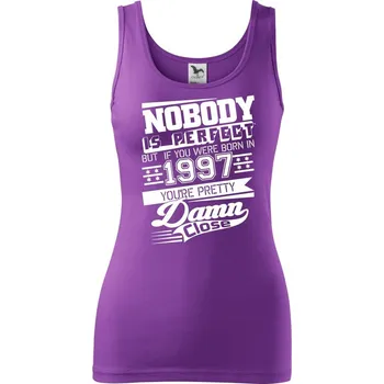 Dámské tričko Nobody is perfect - 1997 - Dámské tílko - L ( Fialová )