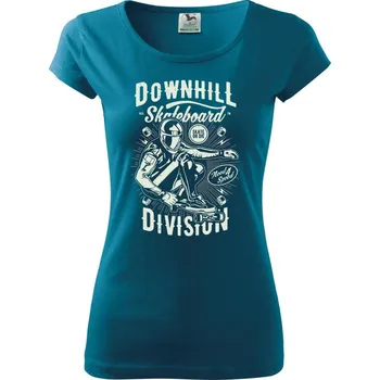 Dámské oblečení Downhill Skateboard Division - Dámské triko Pure - 3XL ( Petrolejová )