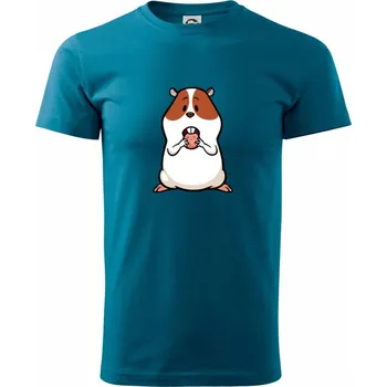 Pánské tričko Hladový křeček - Klasické pánské triko vyšší gramáže - M ( Petrolejová )