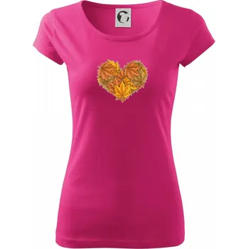 Dámské tričko Láska k podzimu - Dámské triko Pure - XS ( Purpurová )