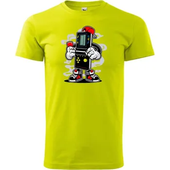 Pánské tričko Videohráč - Klasické pánské triko vyšší gramáže - XL ( Limetková )