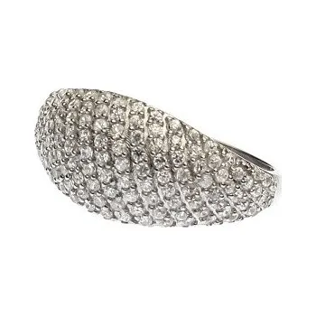 Prsten Stříbrný prsten se zirkony 10mm Rhodium Stříbro 925/1000 55 56