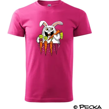 Pánská móda Zajíc killer (Pecka design) - Klasické pánské triko vyšší gramáže - M ( Purpurová )