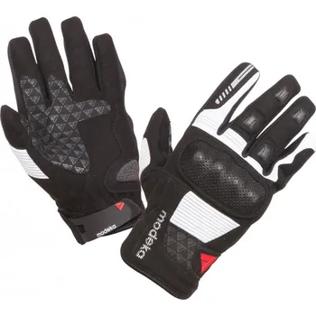 Moto rukavice moto rukavice MODEKA FUEGO černá/bílá Velikost: 12 (3XL)