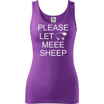 Dámské tričko Please let meee sheep - Dámské tílko - 2XL ( Fialová )