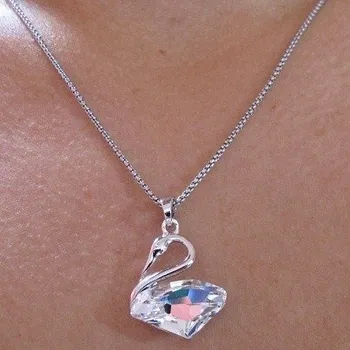 Náhrdelník Náhrdelník LABUŤ kámen Swarovski Crystal Rhodium