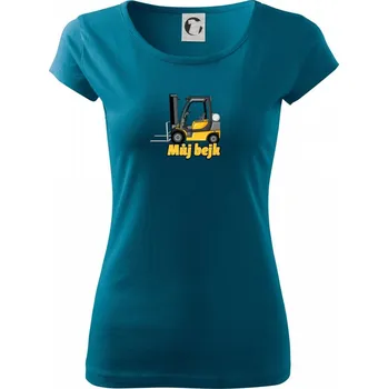 Dámské oblečení Můj bejk ještěrka - Dámské triko Pure - S ( Petrolejová )