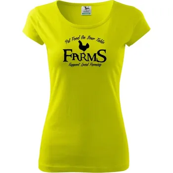Dámské tričko Put Food Farms - Dámské triko Pure - M ( Limetková )