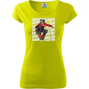 Skate red boy - Dámské triko Pure - L ( Limetková )
