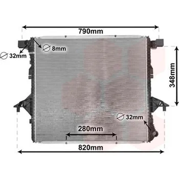 Motor automobilu Chladič, chlazení motoru VAN WEZEL 58002363