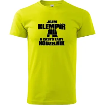 Pánské tričko Klempíř kouzelník - Klasické pánské triko vyšší gramáže - 2XL ( Limetková )