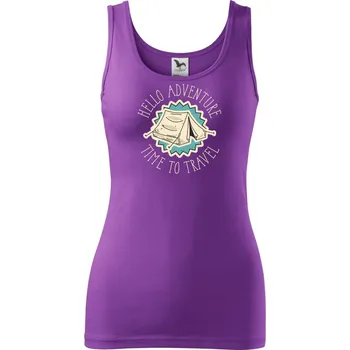 Dámské tričko Hello Adventure - Dámské tílko - XL ( Fialová )