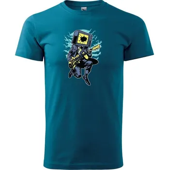 Pánské tričko Death Rock - Klasické pánské triko vyšší gramáže - L ( Petrolejová )