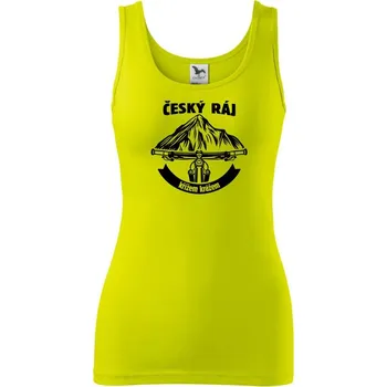 Dámské tričko Český ráj křížem krážem - Dámské tílko - L ( Limetková )