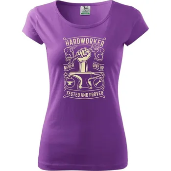 Dámské tričko Hard Worker - Dámské triko Pure - 3XL ( Fialová )