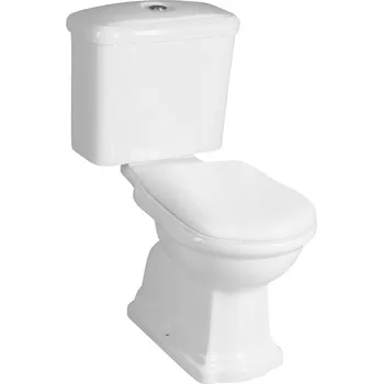 Klozet RETRO WC kombi, zadní odpad, bílá-chrom + slevový kód