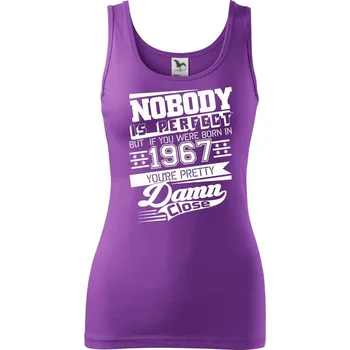 Dámské tričko Nobody is perfect - 1967 - Dámské tílko - XL ( Fialová )
