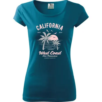 Dámské tričko California West Coast - Dámské triko Pure - XS ( Petrolejová )