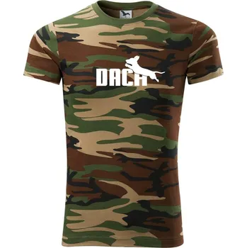 Pánské tričko Jezevčík Dach - Army CAMOUFLAGE - 2XL ( Hnědý maskáč )