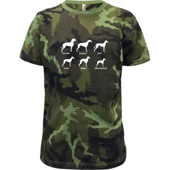 Chrt rasy - Dětské maskáčové triko - 146 cm/10 let ( Zelený maskáč )