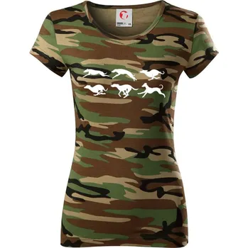 Chrt Pohyb - Dámské maskáčové triko - 2XL ( Hnědý maskáč )