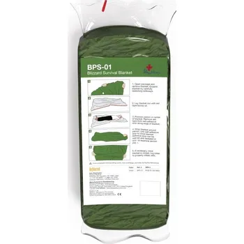 Spacák Přikrývka termo BLIZZARD® SURVIVAL nouzová ZELENÁ + Doprava zdarma na další nákup