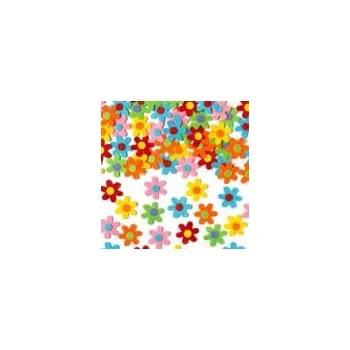 Samolepící plstěné květiny (60ks) EV1563 -