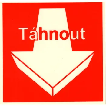 Značení Symbol - táhnout (FL samolepka 100x100 mm)