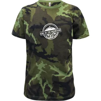 King of the Mountains - Dětské maskáčové triko - 146 cm/10 let ( Zelený maskáč )