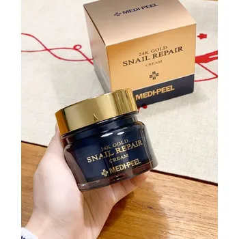 Pleťový krém MEDI-PEEL 24K Gold Snail Repair Cream 50 ml - prémiový krém se zlatem, peptidy a hlemýždím extraktem