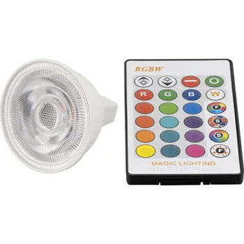 Žárovka T-LED RGBWW LED MR16 3W 12V 180lm 3000K