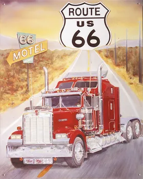 Plechová cedule Fosco Retro Route 66 Truck 30 x 39 cm