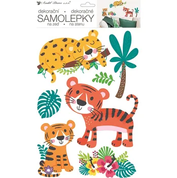 Samolepící dekorace Samolepka na zeď tygři 24 x 42 cm 10450