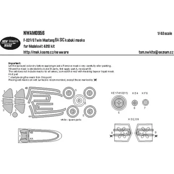 Plastikový model 1/48 Mask F-82F/G Twin Mustang BASIC (MSVIT 4818)