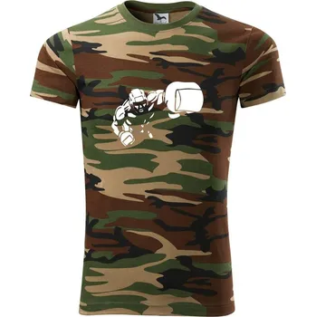 Pánské tričko Boxer obrys - Army CAMOUFLAGE - XL ( Hnědý maskáč )