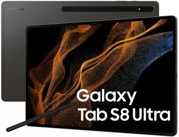 zadní strana tabletu Samsung Galaxy Tab S8 Ultra černý