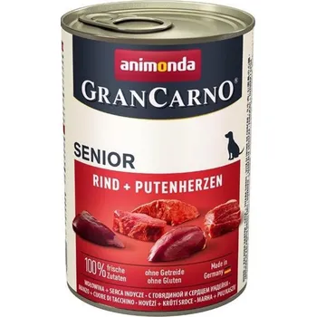 Krmivo pro psa GRANCARNO Senior - hovězí, krůtí srdce 400g