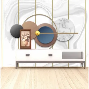 Fototapeta Solution Media 3D tapety - Mramorová stěna s kruhy MU4142 3 - 3D Relief - Vliesová tapeta - 320g/m2