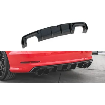 Karosérie Difuzor zadního nárazníku Audi S3 Sedan 8V černý lesklý plast