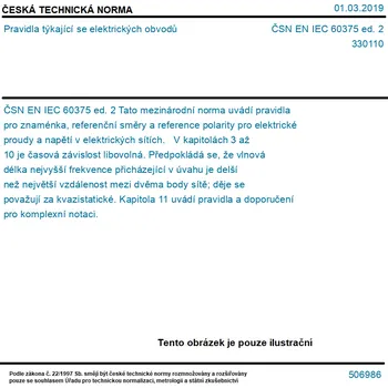 ČSN EN IEC 60375 ed. 2 - Pravidla týkající se elektrických obvodů - Tisk