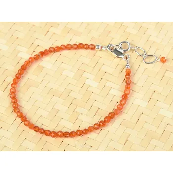 Náramek Karneol náramek broušené kuličky 3mm