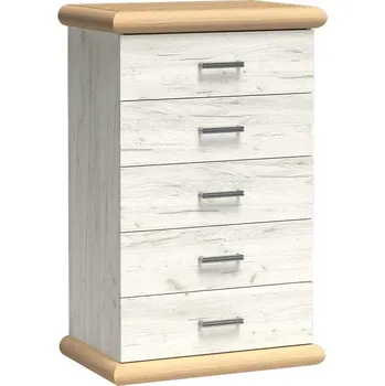 Komoda BAUMAX Kora 70 cm, dub kraft zlatý / bílý