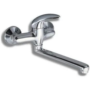 Vodovodní páková baterie Novaservis METALIA 55 umyvadlová-dřezová nástěnná satin plná150 mm