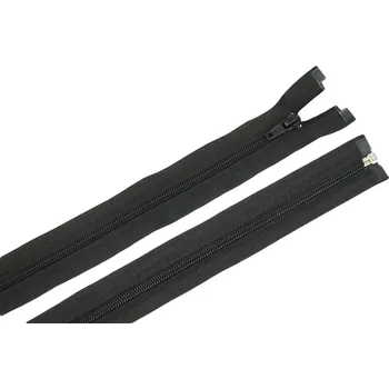 Zip Zdrhovadlo zip plastový 76cm dělitelný šíře 6mm černá