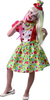 Karnevalový kostým MaDe Šaty na karneval Klaun dívka 110-122 cm