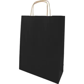 Nákupní taška Barevná taška papírová 240x100x320mm - černá