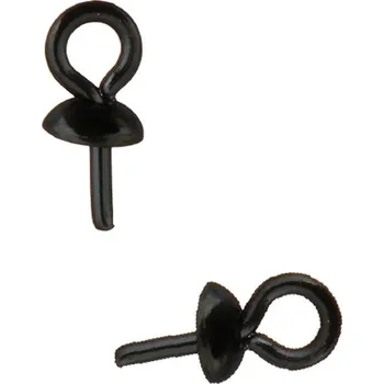 Materiál na výrobu šperku Závěsné šlupny černé 3x0,7mm - 1Ks+B - 1Ks