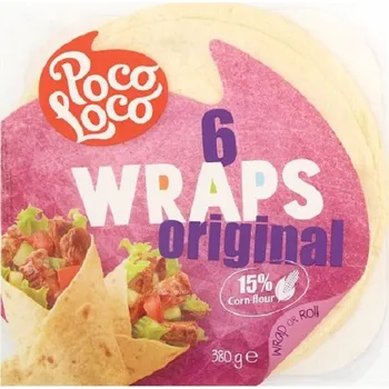 Trvanlivě pečivo Poco Loco Wraps Original 25 cm 6 ks 380 g