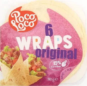 Trvanlivě pečivo Poco Loco Wraps Original 25 cm 6 ks 380 g